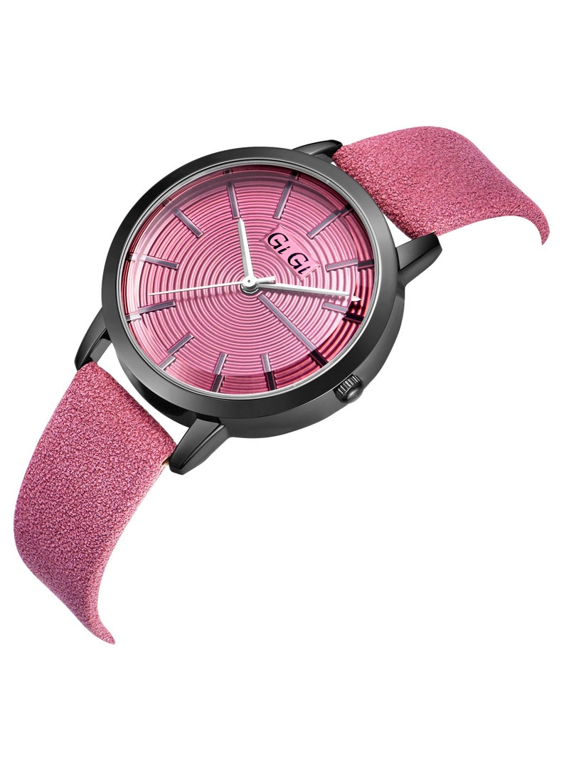جيجي ساعة يد نسائية من جيجي انالوج بسوار جلدي - Image 2
