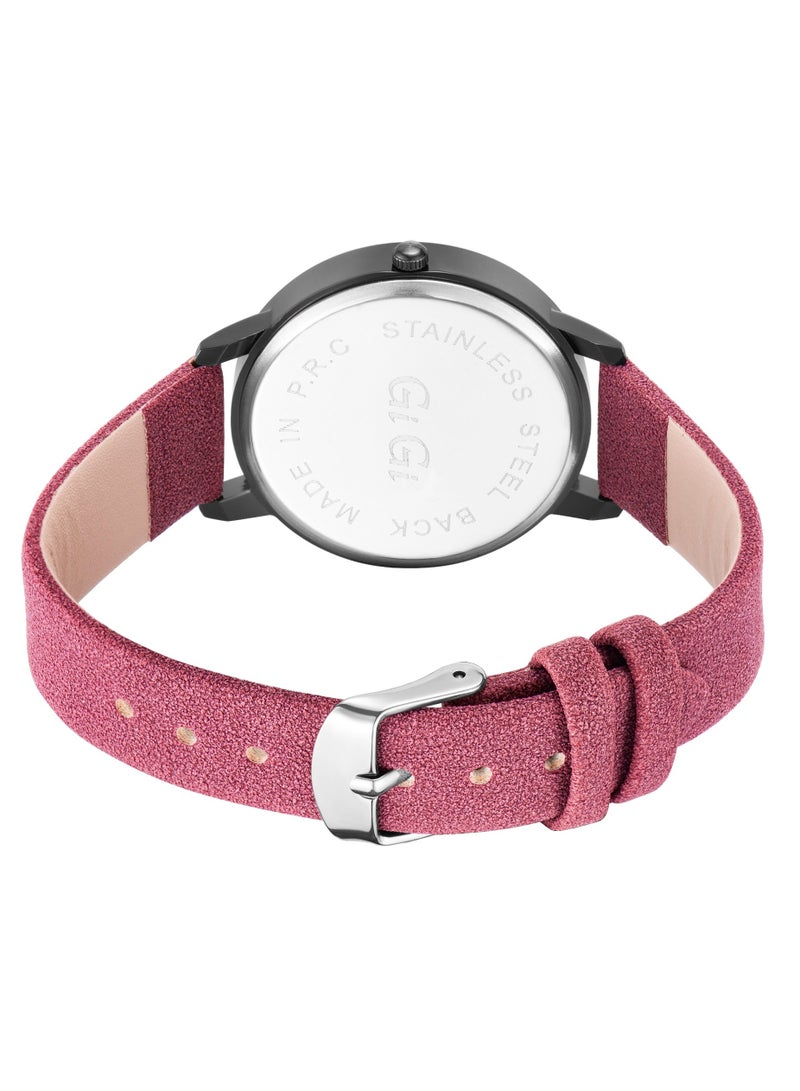 جيجي ساعة يد نسائية من جيجي انالوج بسوار جلدي - Image 3