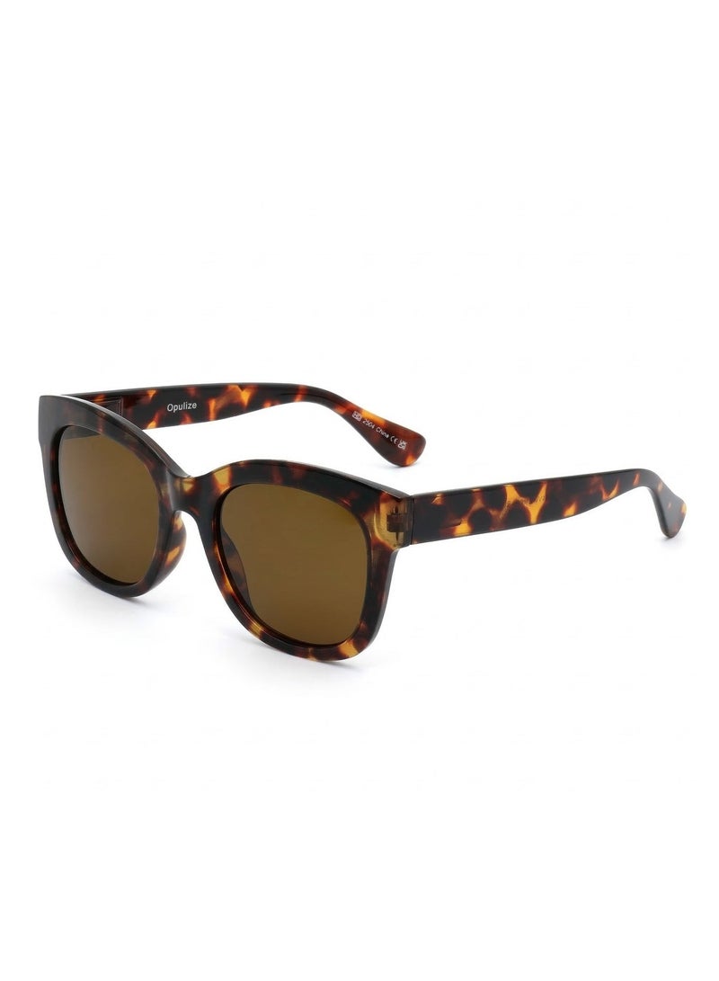 OPULIZE BIG Sunglasses - Bold Fashion Frame - Black/Brown Tinted Lens - 2 Pack - Anti-reflective & Anti-Glare - Polarised Lenses With UV400 Protection - Spring Hinges - Black/Brown - Mens Womens - Image 2