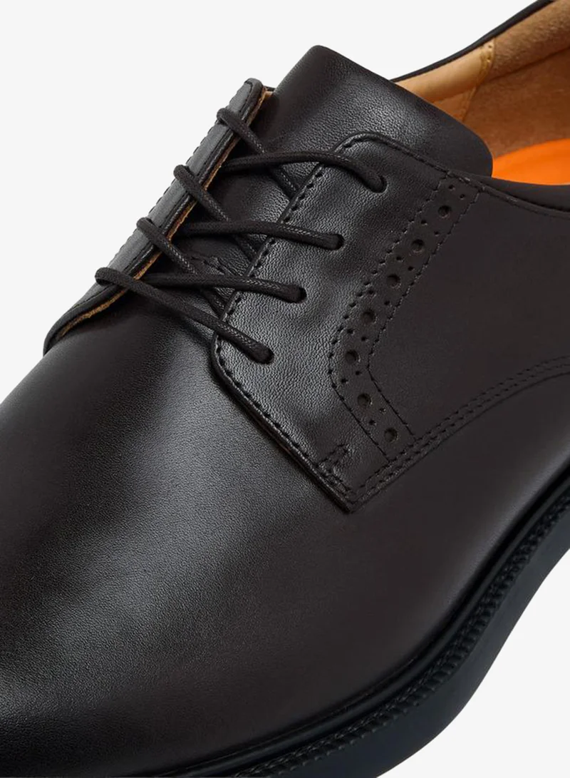 Le Confort BROWN Men Leather Lace-Up Derby Shoes for Men | Best Price UAE
