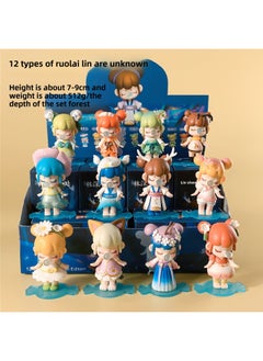 Ruolai's Tang Dynasty Fenghua Nanci Motherland Version Internet Celebrity Hand-made Office Cake Ornaments National Trend Blind Box Series-Color:Lin Shen Did Everywhere | Random One [if You Need A Complete Set Of 12 Pieces]