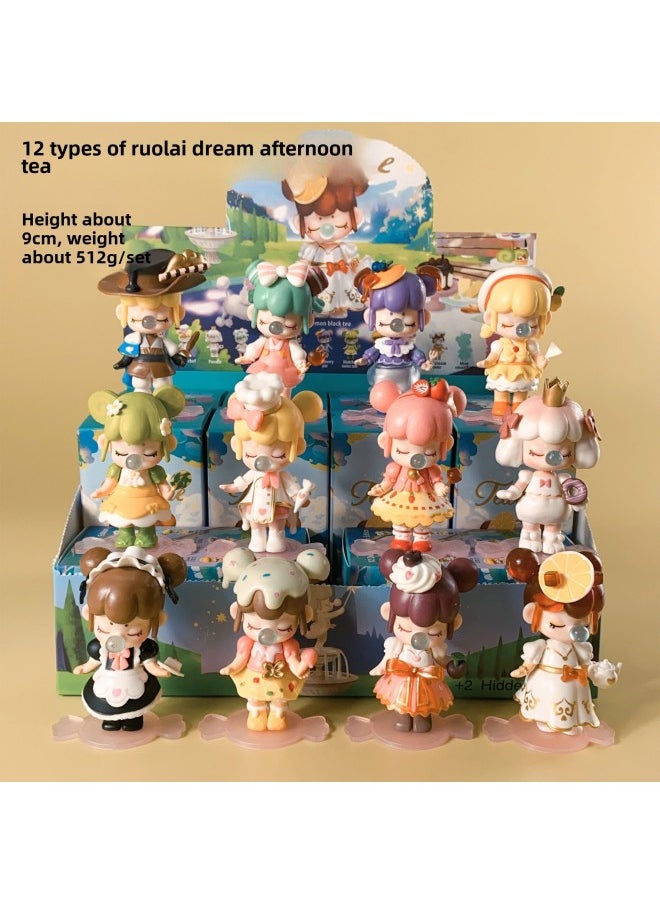 Generic - Ruolai's Tang Dynasty Fenghua Nanci Motherland Version Internet Celebrity Hand-made Office Cake Ornaments National Trend Blind Box Series-Color:Lin Shen Did Everywhere | Random One [if You Need A Complete Set Of 12 Pieces] - Image 1