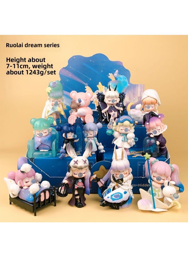 Generic - Ruolai's Tang Dynasty Fenghua Nanci Motherland Version Internet Celebrity Hand-made Office Cake Ornaments National Trend Blind Box Series-Color:Lin Shen Did Everywhere | Random One [if You Need A Complete Set Of 12 Pieces] - Image 1