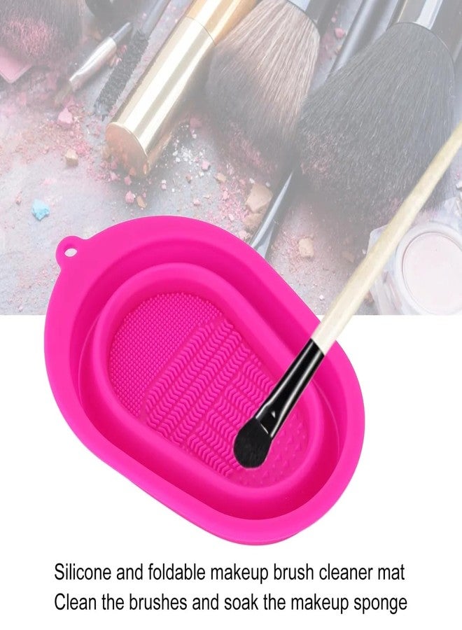 FEELHIGH حصيرة تنظيف على شكل وعاء من فيلهاي، لوح تنظيف سيليكون لغسل فرشاة كريم الأساس، أداة تنظيف مستحضرات التجميل، أداة تنظيف أدوات المكياج للنساء والفتيات (عبوة واحدة) - Image 3
