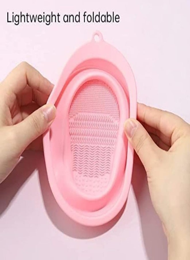 FEELHIGH حصيرة تنظيف على شكل وعاء من فيلهاي، لوح تنظيف سيليكون لغسل فرشاة كريم الأساس، أداة تنظيف مستحضرات التجميل، أداة تنظيف أدوات المكياج للنساء والفتيات (عبوة واحدة) - Image 4