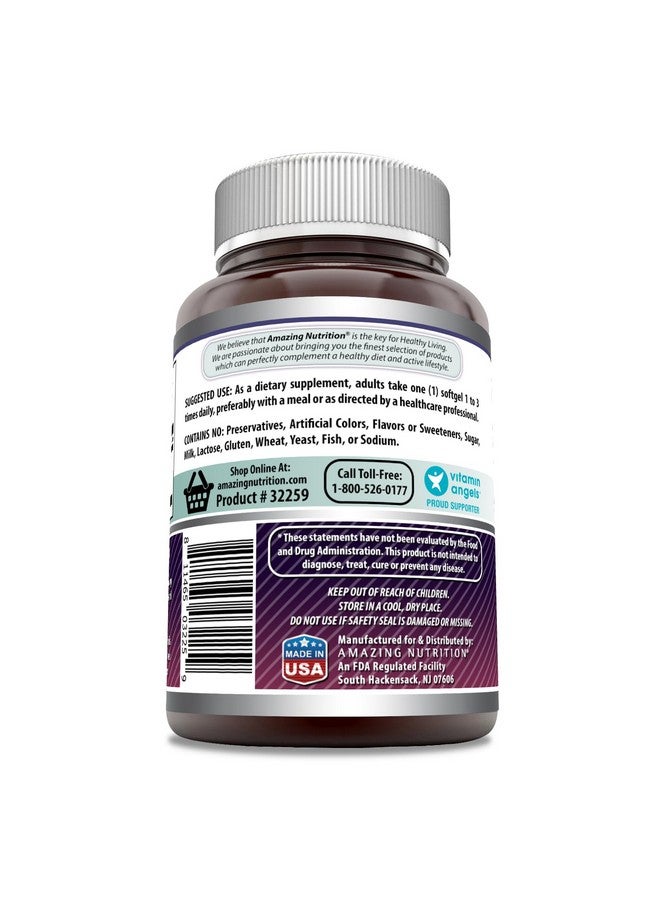 Amazing Nutrition Amazing Formulas Black Currant Oil 1500 Mg Per Serving | Softgels | with GLA (Gamma-Linolenic Acid) | Non-GMO | Gluten Free (1 Pack, 200 Count) - Image 3