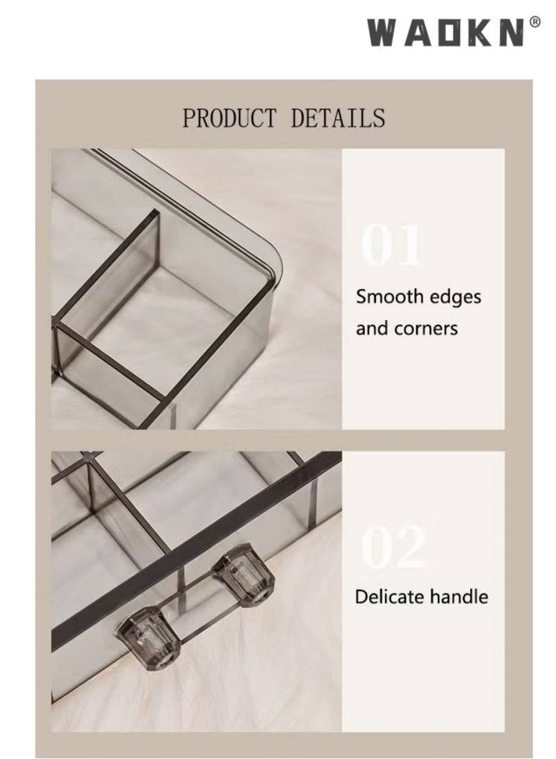 دبليو أيه أو كي أن صناديق تخزين المجوهرات متعددة الوظائف والمنظمين للنساء البنات أقراط الفلنيل المخملية خواتم قلادة أسوارات حالة تخزين علبة المجوهرات - Image 4