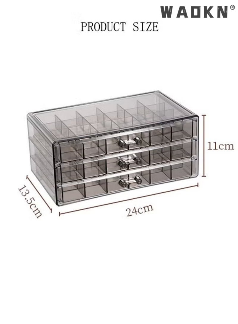 دبليو أيه أو كي أن صناديق تخزين المجوهرات متعددة الوظائف والمنظمين للنساء البنات أقراط الفلنيل المخملية خواتم قلادة أسوارات حالة تخزين علبة المجوهرات - Image 5