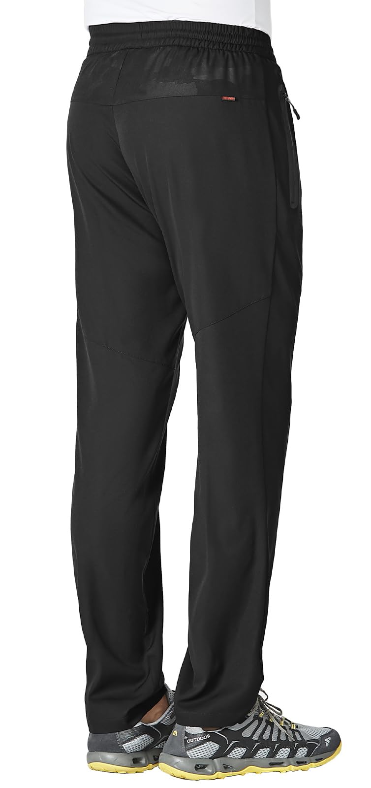 Rdruko Men's Casual Pants Lightweight Quick Dry Hiking Workout Running Sports Sweat Pants with Pockets(Black, US XXL) - Image 3