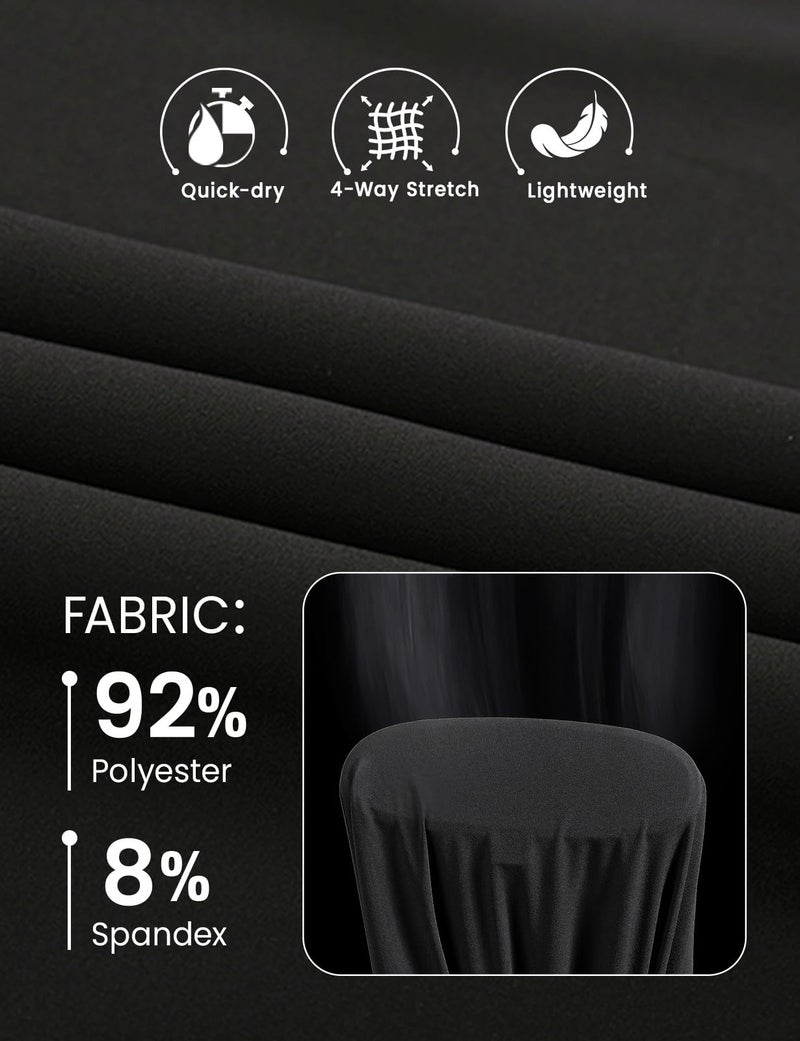 Rdruko Men's Casual Pants Lightweight Quick Dry Hiking Workout Running Sports Sweat Pants with Pockets(Black, US XXL) - Image 4