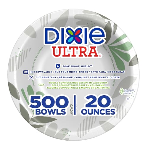 Georgia-Pacific Dixie Ultra 20 oz HeavyWeight Paper Bowls Pathways 500 Count Bulk Case 4 Packs125 Count Per Pack GeorgiaPacific SX20PATH - Image 2