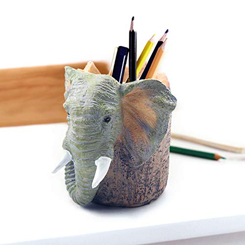 ornerx 4" Pencil Holder Cute Elephant Desk Accessories - Image 5