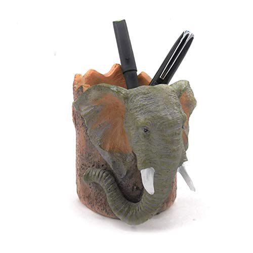 ornerx 4" Pencil Holder Cute Elephant Desk Accessories - Image 3