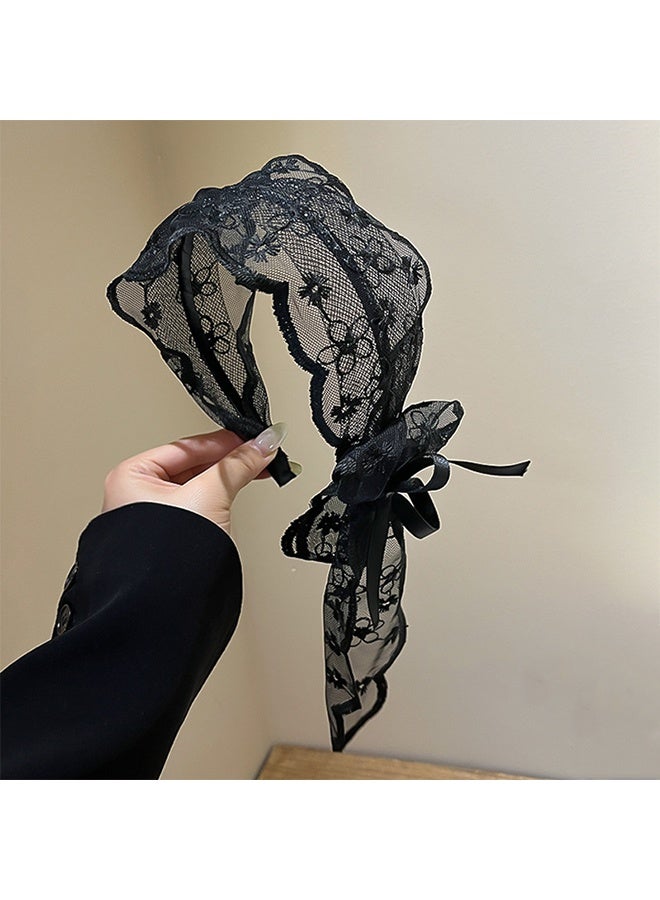 2 PCS Lace Butterfly Hairband, High Pressure Headband, Lovely Butterfly Hair Accessories for Daily Use, Women's Headband, Hair Accessories,(White,Black) - Image 4