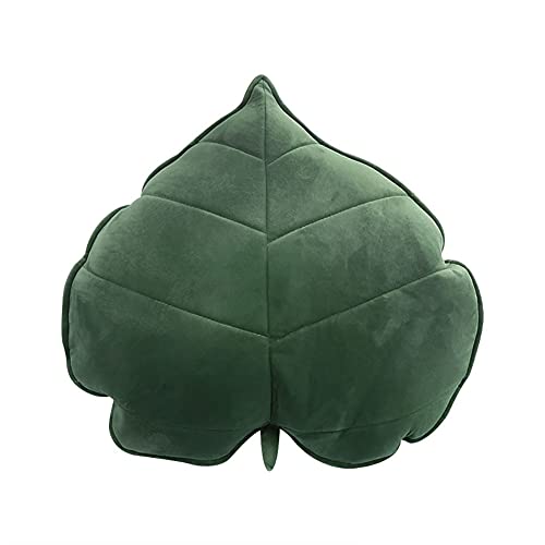 Teieas Leaf Throw Pillows Cute Novelty Plant Plush Cushion Backrest Pillow Home Decoration for Car, Bedroom, Sofa, Couch, Living Room, 19.7in/50CM - Image 1