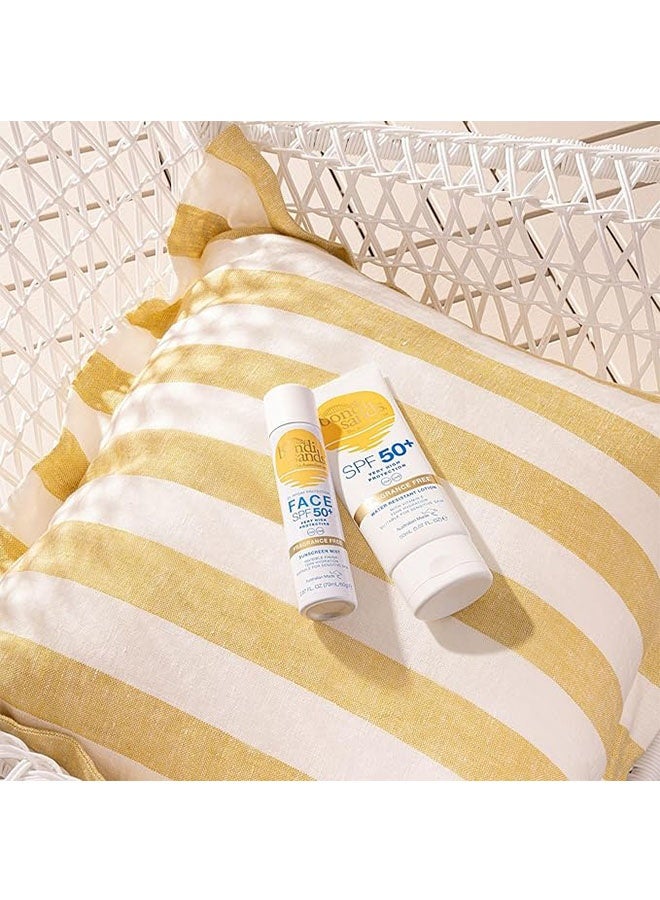 بوندي ساندز SPF 50+ UVA وحماية UVB واقي شمسي مقاوم للماء 150 مل ، عطر خالي من فيتامين E ، كريم شمسي ترطيب 72 ساعة مناسب للبشرة الحساسة - Image 4