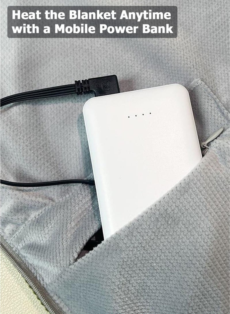 Jourvent Electrically powered heating pad,Compatible with power banks and machine washable for easy maintenance. It also allows you to use a USB extension cable to increase the power supply length, offering greater flexibility and comfort.  - Image 4