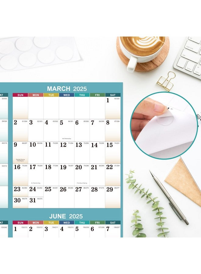 MaaIbok 2025 Yearly Wall Calendar - 2025 Wall Calendar, Yearly Wall Calendar 2025 From Jan. 2025 - Dec. 2025, Vertical, 22.8" X 34.4" (Open) - Bright Blue  - Image 4