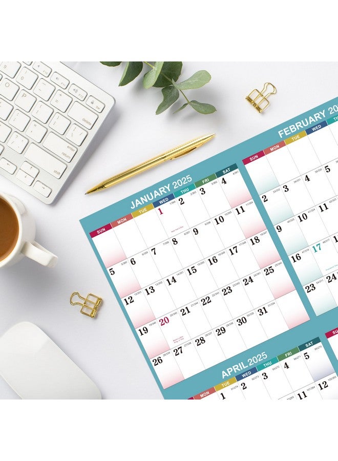 MaaIbok 2025 Yearly Wall Calendar - 2025 Wall Calendar, Yearly Wall Calendar 2025 From Jan. 2025 - Dec. 2025, Vertical, 22.8" X 34.4" (Open) - Bright Blue  - Image 5