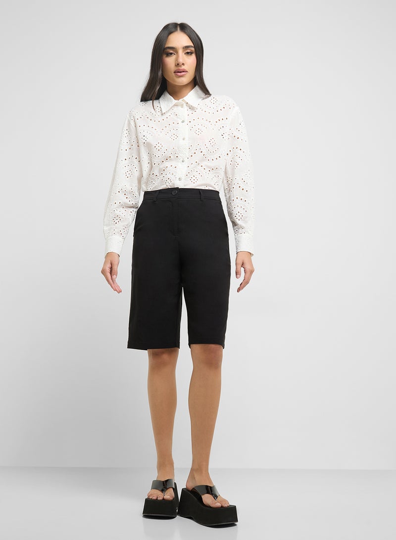 ONLY Solid Bermuda Shorts  - Image 1