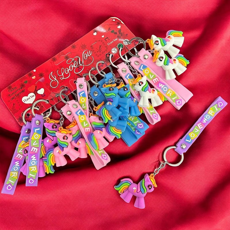 Asera Cartoon Keychains Keyrings for Kids Birthday Return Gifts Party Favors Take Away Gift (12 Pcs) - Image 3