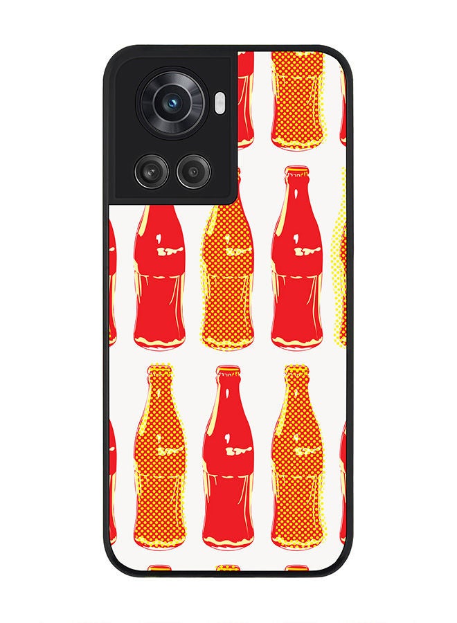 Stylizedd Rugged Black edge case for OnePlus 10R 5G/OnePlus Ace 5G Slim fit Soft Case Flexible Rubber Edges Anti Drop TPU Gel Thin Cover - Retro Cola - Image 1