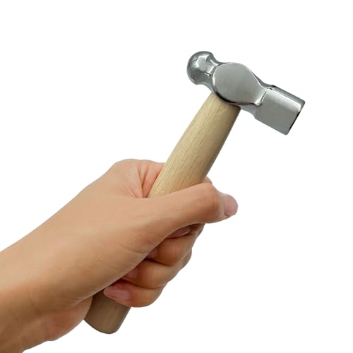 Zalaxt Mini Wooden Handle Round Head Hand Hammer, Reinforced Ball Hammer, Escape Tool for Prying Nails, Woodworking & Repairing - Image 1