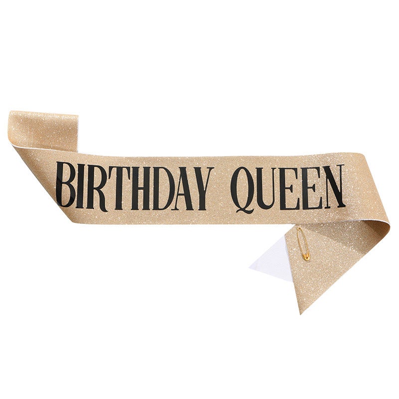 Birthday Party Queen Shoulder Strap Birthday Girl Queen Girl Belt Ribbon - Image 5