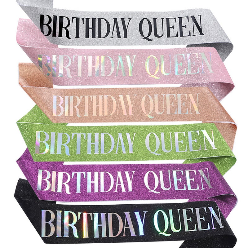 Birthday Party Queen Shoulder Strap Birthday Girl Queen Girl Belt Ribbon - Image 2