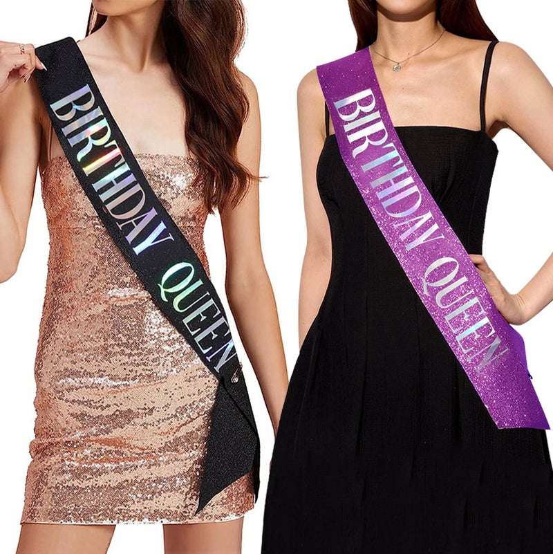 Birthday Party Queen Shoulder Strap Birthday Girl Queen Girl Belt Ribbon - Image 3