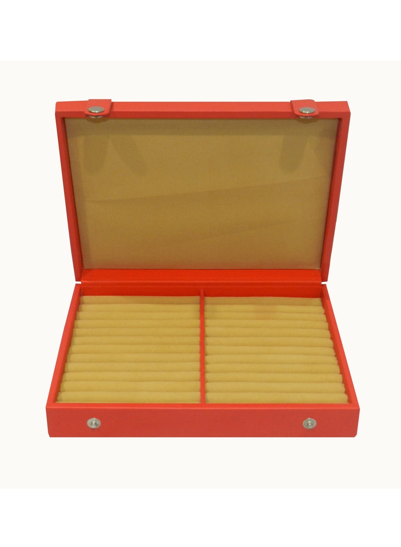 LAVERI LEATHER Laveri Faux Leather Designer New Collection Ring And Cufflink Box  - Image 1