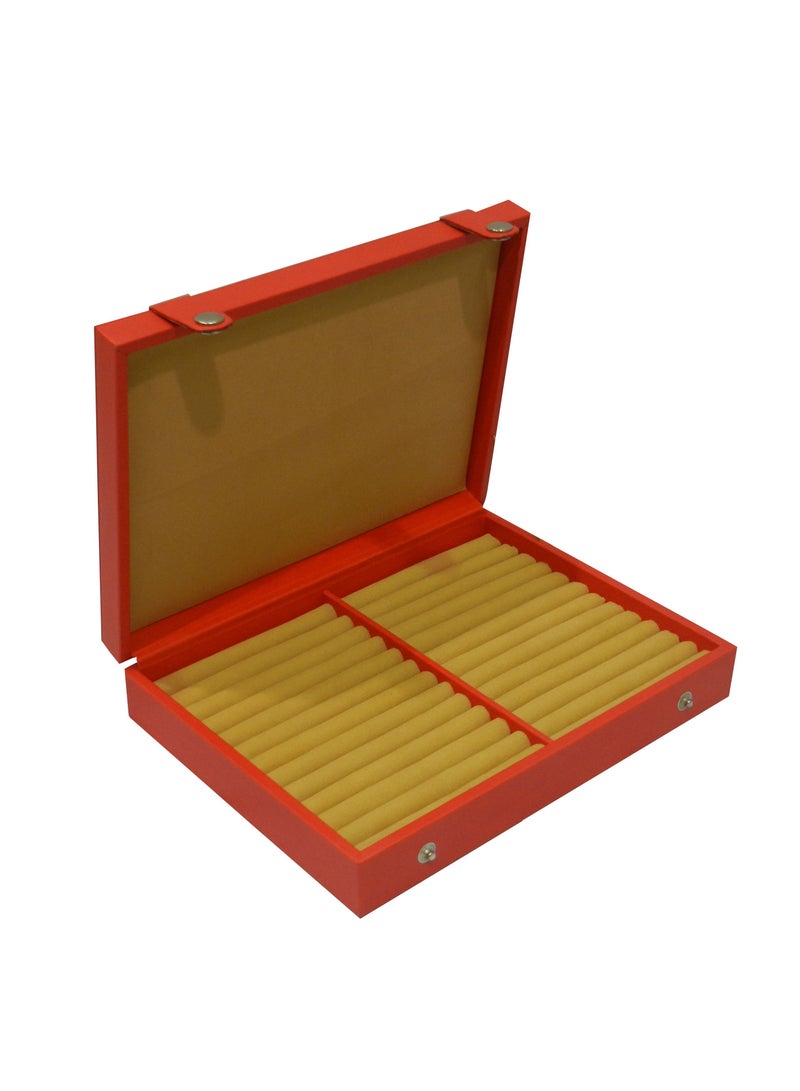 LAVERI LEATHER Laveri Faux Leather Designer New Collection Ring And Cufflink Box  - Image 4