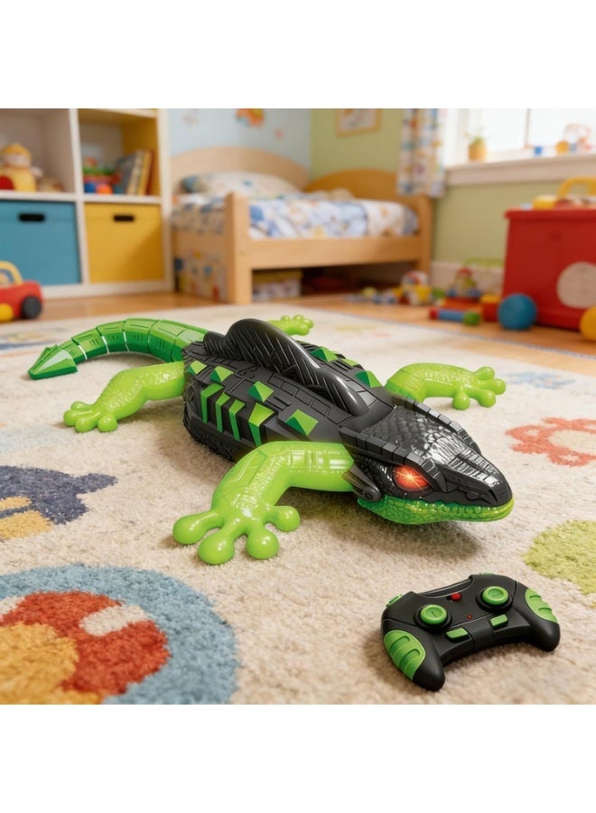 Remote Control Wall Climbing Gecko Toy with Glow-in-the-Dark Feet, RC Wall Crawler Robot - Image 2