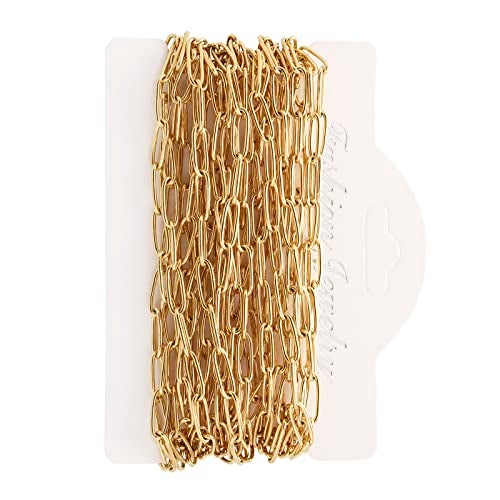 Andblue 164 Feet Necklace Chains for Jewelry Making Gold Plated Stainless Steel Chains Bulk for DIY Necklace Bracelet Pendant Supplies - Image 1