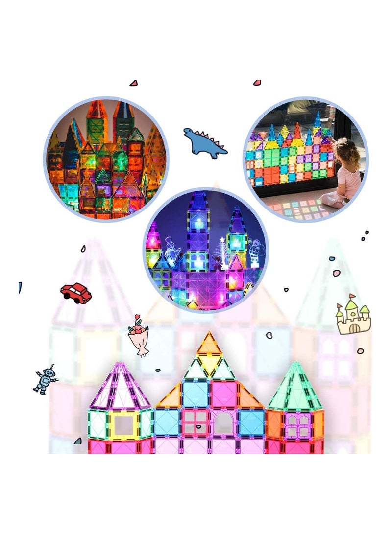 Cuqup 108 Piece Super Strong Magnetic Tiles Set, STEM Magnetic 108pcs Building Blocks Construction, Educational Toy for Early Development & Learning Activity, Best Gift for 3 4 5 6 Year Boys Girls - Image 5