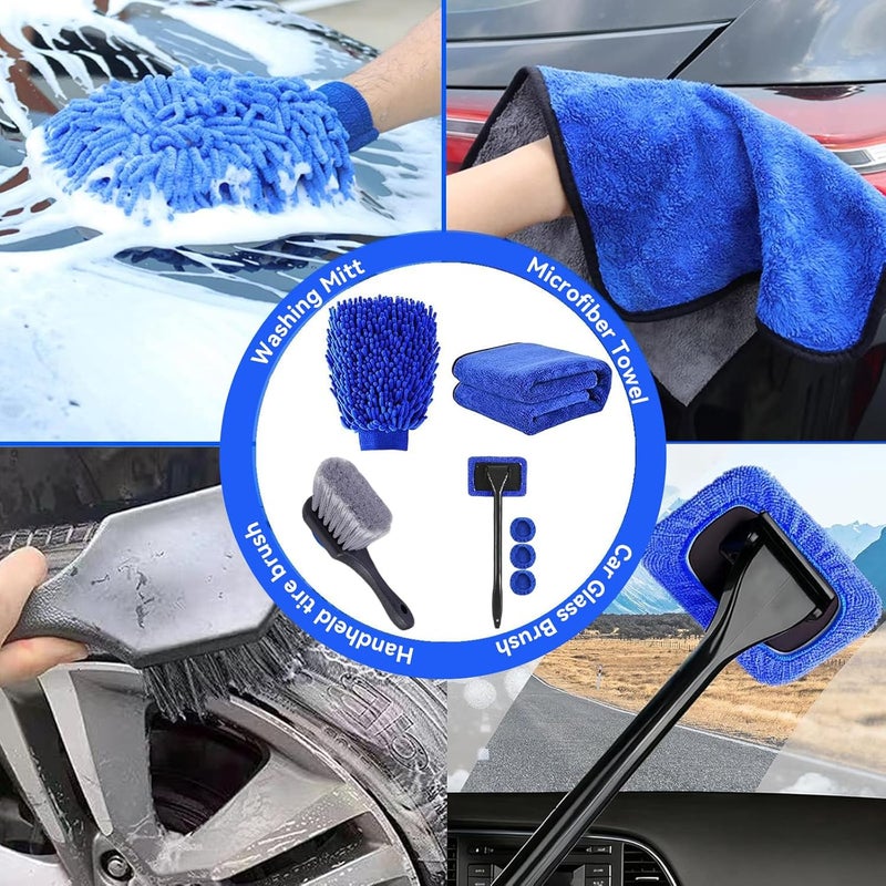 Vurlexat 34pcs Car Cleaning Kit with Microfibre Cloths and Detailing Brushes - Image 4