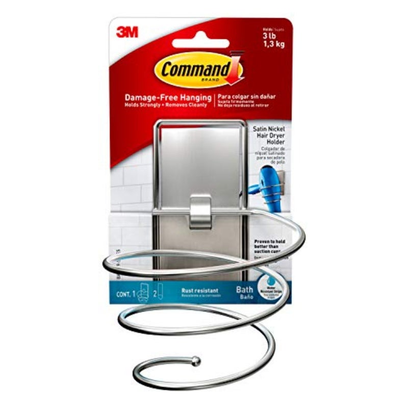 Bath Support Silver color, 1HL+2 strips/pack hold 1.3 kg Water-Resistant Strips Organize Decoration No Tools Holds Strongly Damage-Free Hanging - Image 5