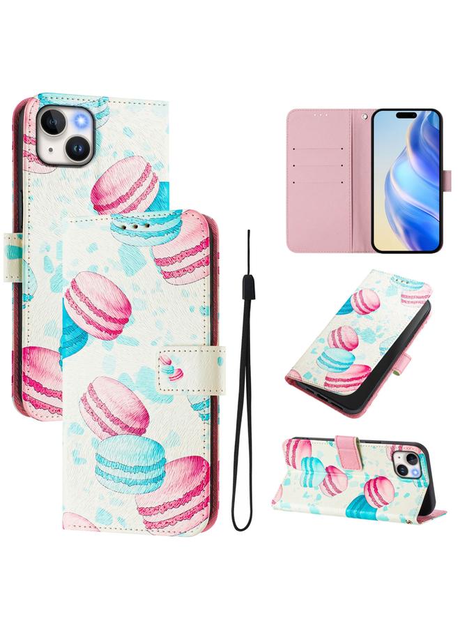S-TOP Case For iPhone 15 Art Colored Drawing Pattern Leather Phone Case - Image 1