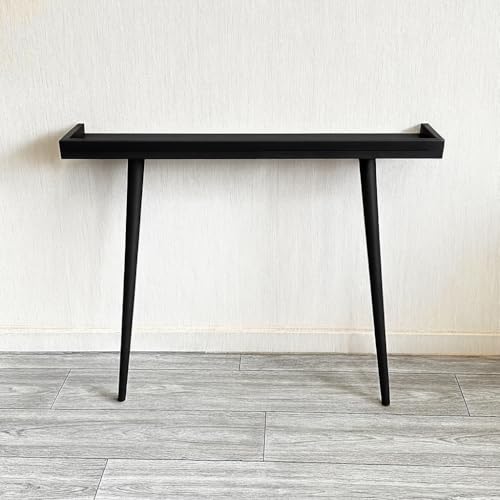 Craftsline 120cm Long Wooden Console Table for Living Room | Side Entrance Table for Home (120x20x80cm) (Black) - Image 2