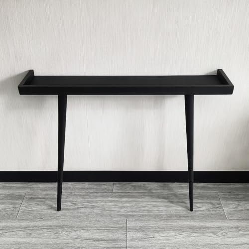 Craftsline 120cm Long Wooden Console Table for Living Room | Side Entrance Table for Home (120x20x80cm) (Black) - Image 4