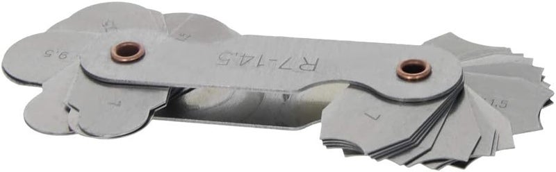 Utoolmart 4 Pack R0.3-1.5/ R1-6.5/ R7-14.5/ R15-25 Radius Gauge Set, Stainless Steel Radius Fillet Gage Portable Concave Convex Measuring Tool for Tool and Die Makers Check - Image 4