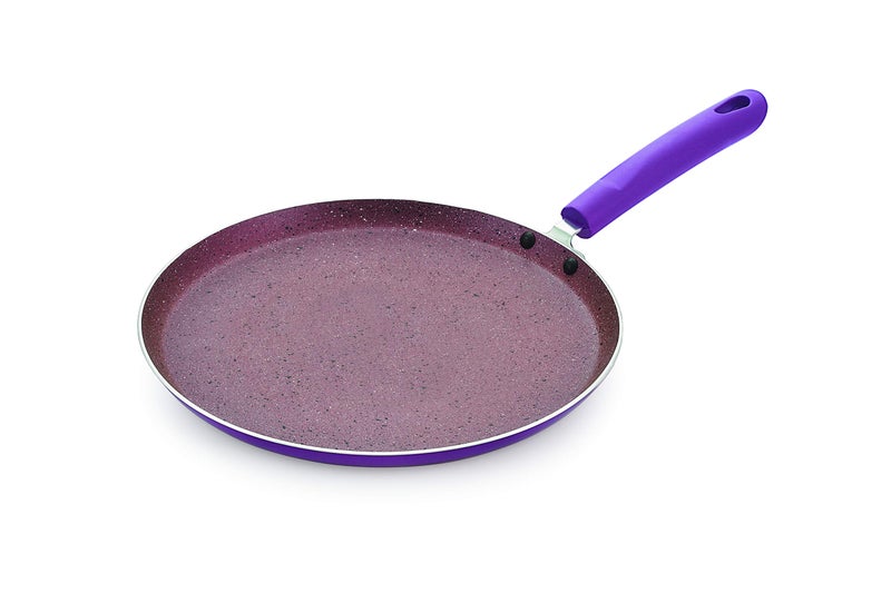 Nirlon Regal Purple Pure Grade Virgin Aluminium Non-Stick Induction Base Flat Tawa 26cm|Purple - Image 1