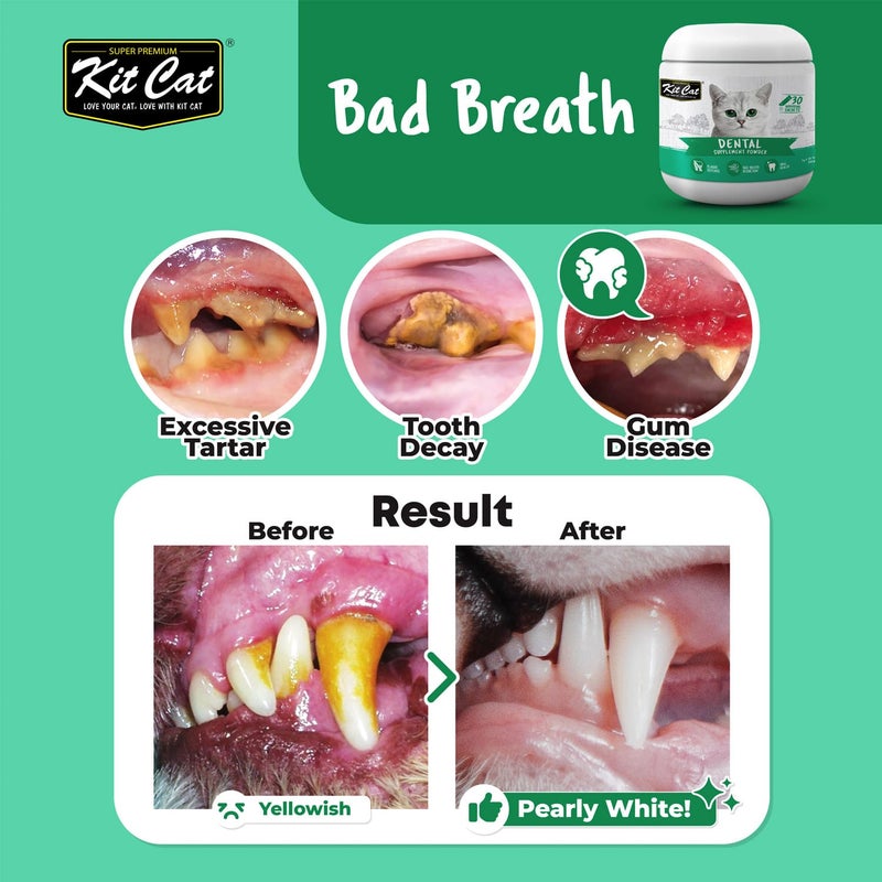 كيت كات مسحوق مكمل كيت كات للعناية بالأسنان 150 جم (5 جم × 30 كيس) - Image 2