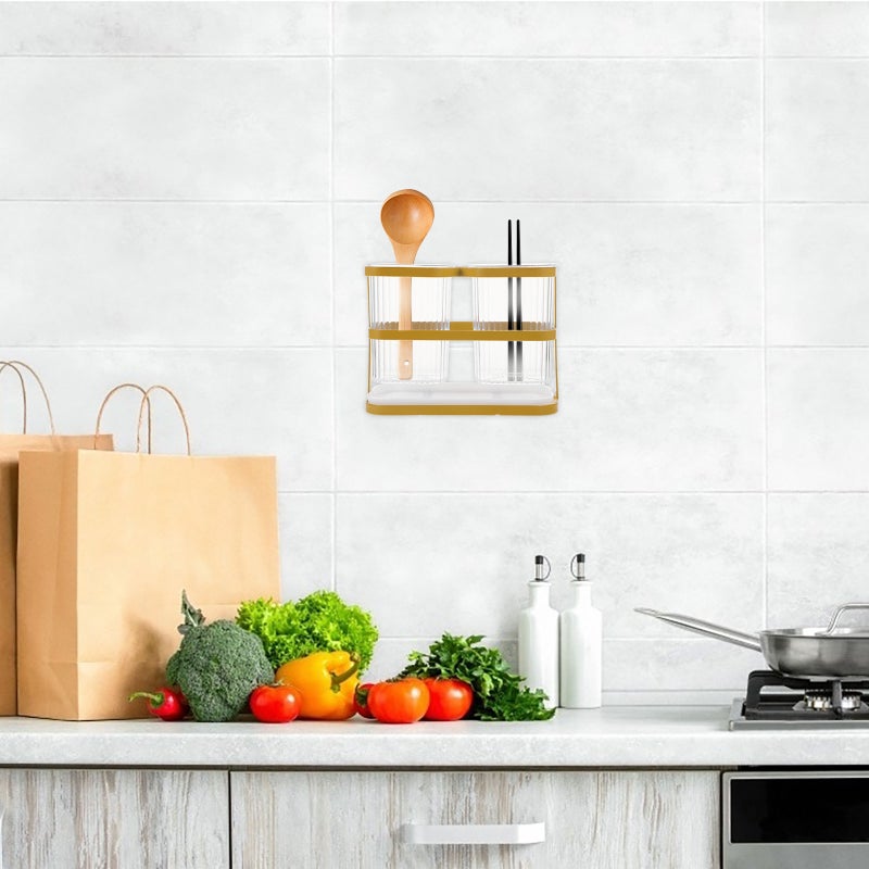 Tableware Draining Bucket Multi-functional Storage Chopsticks Rack Kitchen Storage Rack - Image 4