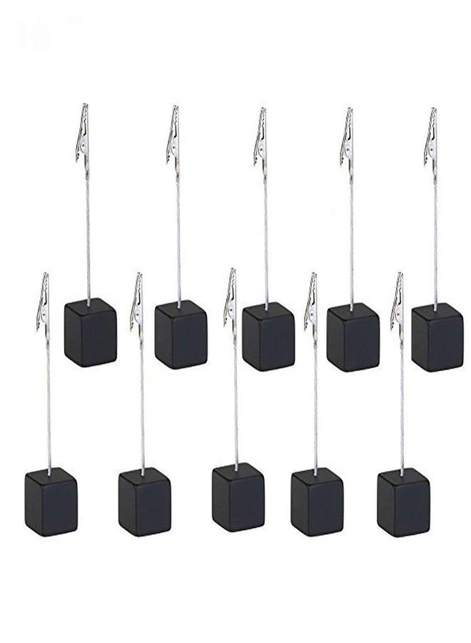 Xiaoyztan Memo Clips Holder,Black Cube Table Number Holders,Paper Note Clip for Office Home Use, Office Memo Holders, Desk Accessories and Workspace Organizers,Pack of 10 - Image 1