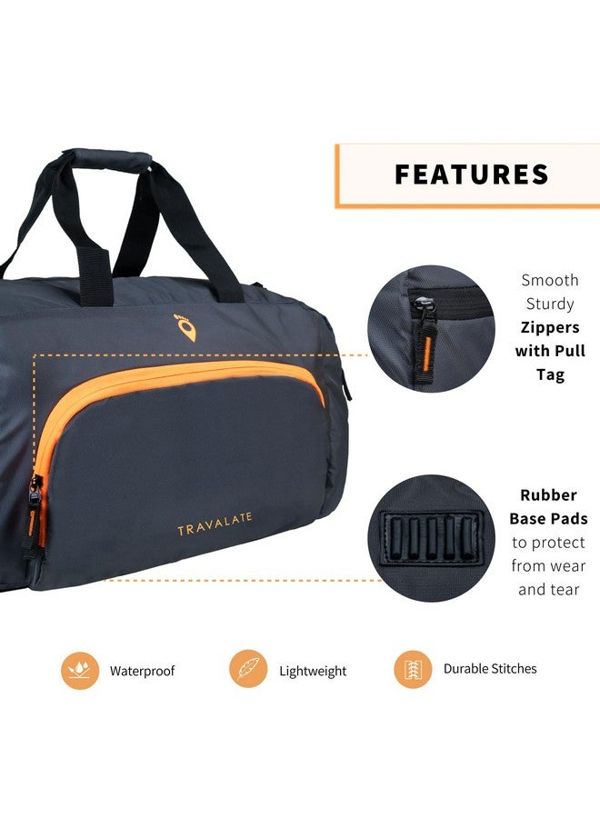 Travalate Travel Duffle Luggage Bag Organizer | Multi Pocket Ultra-Light| Polyester 45 Litre | Men and Women | 22 X 12 X 11 Inch (Grey) - Image 3