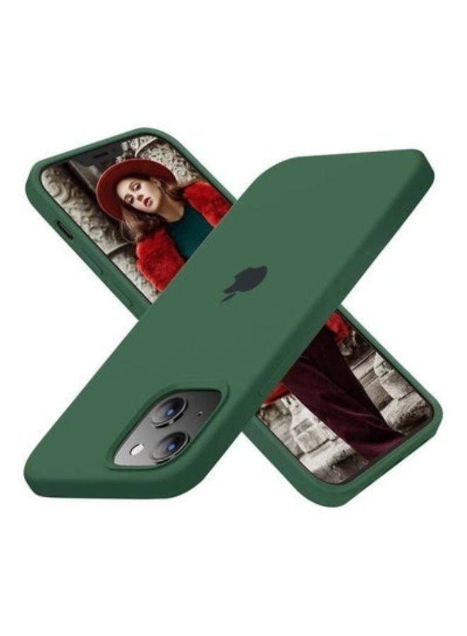 3Pack for iPhone 13 Silicone Case Soft Slim Liquid Gel Silicone Shockproof Phone Cover Microfiber Lining Full Body Protection 6.1 inch Dark Blue/Dark Green/Yellow - Image 4