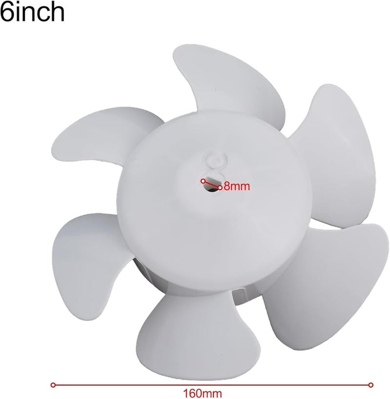 6 Inch 6 Blade Rubber Ventilation Fan Blade Quiet Airflow Replacement for Roof Exhaust Vent Hood - Image 5