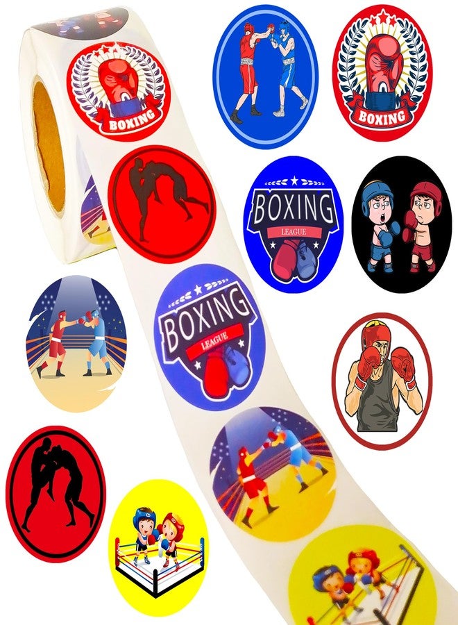 كوبا بلاي ملصقات ملاكمة من CupaPlay، ٥٠٠ قطعة - مناسبة لمحبي الملاكمة، ولتزيين حفلات أعياد الميلاد وحفلات استقبال المولود، ولتزيين الحاويات، ولصنع ملصقات فواكه يدوية. - Image 1