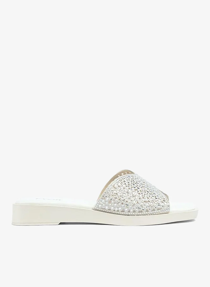 FYOR Stylish Crystal-Embellished Platform Slide AJ 020